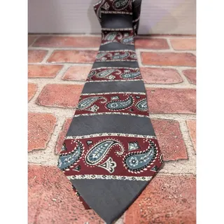 Photo of Vintage Bugle Boy Company 100% Italian Silk Men’s Neck Tie Made In USA Paisley