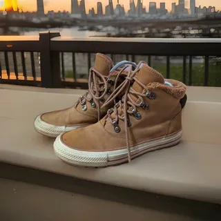 Photo of Converse CT All-Star Ember Boot Lined High Top Hazel Camel Suede Women's Size 7