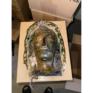 Photo of Hand Designed Raku Pottery Wall Hanging 'The Big Chief'