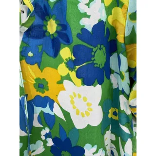 Photo of Walter Baker Kristin Disco Floral Puff Sleeve Tie Neck Statement Blouse XS NWT