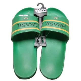 Photo of Original Brazil Soccer Slip On Sandals Size 10 Ground Up 🇧🇷 Men’s Sport Slides