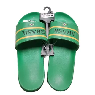 Photo of Original Brazil Soccer Slip On Sandals Size 10 Ground Up 🇧🇷 Men’s Sport Slides