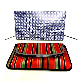 Photo of NIB Tsumgi First Seven Generation Folk Art "JHOvu i" Folding Clutch Bag Washable