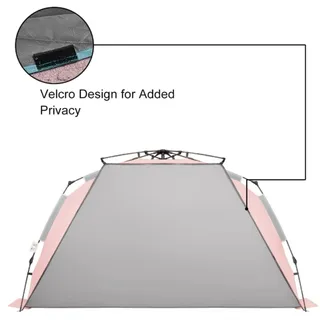 Photo of XXL 5-6 Person Pop-Up Beach Tent UV Sun Shelter Pink Open Box
