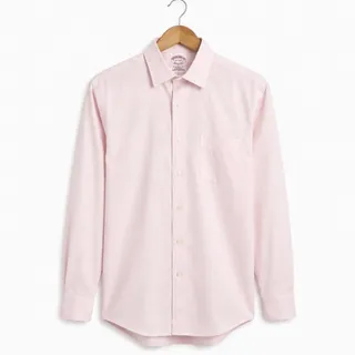 Photo of Brooks Brothers Men’s Pink Dress Shirt 17.5 35 Traditional Fit Non-Iron Cotton