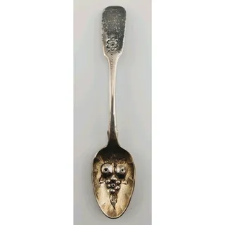 Photo of Antique 1835 William IV Sterling Silver Berry Spoon 23g William Eaton London 6"