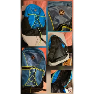 Photo of Metropack Blue & Black Backpack Lime Green Details & Organizer - Good Condition