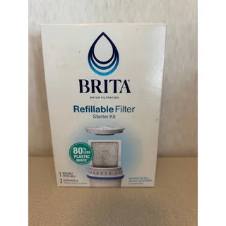 Photo of Brita Refillable Water Filtration Starter Kit Reusable Shell 3 Refills Pitcher
