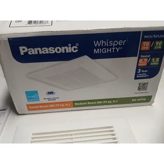 Photo of Panasonic Whisper Mighty Bath Fan 70/90 CFM Quiet Energy Star Ceiling Vent