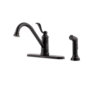Photo of Pfister Portland LG34-4PY0 Kitchen Faucet Side Spray Black Single Handle