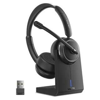 Photo of LEVN LE-HS013 Bluetooth Headset Wireless Office Call Center Headphones Boom Mic
