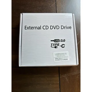Photo of BUNUD Portable Slim External CD DVD Drive USB 3.0 Type C White Burner Player