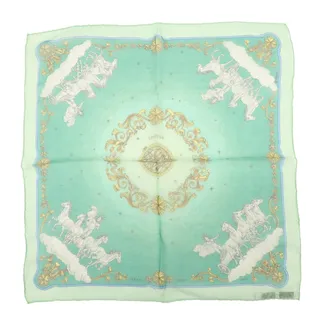 Photo of Hermes Carre 40 Cosmos Silk Scarf Green