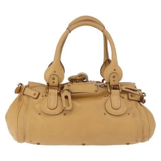 Photo of Chloe Leather Paddington Handbag Beige