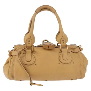 Photo of Chloe Leather Paddington Handbag Beige