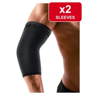 Photo of CAMBIVO Elbow Support Brace Compression Sleeve 2 Pack Black Gray EB20