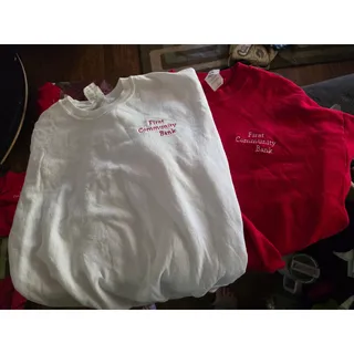 Photo of Jerzees NuBlend 2XL Crewneck Sweatshirts (2-Pack) - Red & White