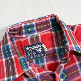 Photo of Vintage Wrangler Pearl Snap Cowboy Western Shirt - M