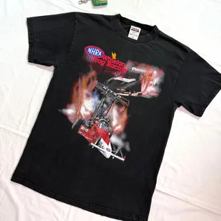 Photo of Vintage 90's Faded Heavyweight NHRA Winston Drag Racing T-Shirt - L
