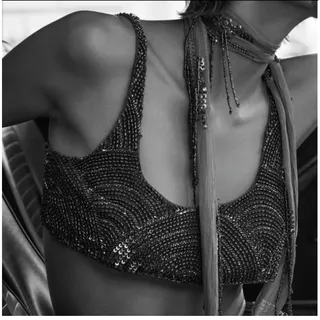 Photo of ZARA FW 2024 Beaded Sequin 4751/903 Bandeau Bralette S 4 6