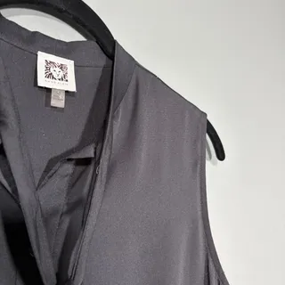 Photo of Anne Klein Black Office Sleeveless Top Neck Bow - Women's Size 10 - Corpcore