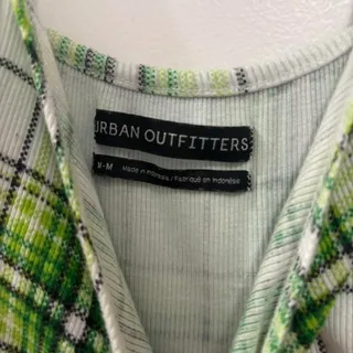 Photo of Gradient green plaid tank top