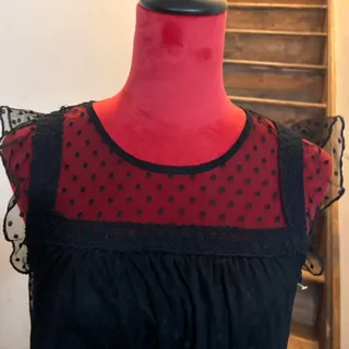Photo of Dotted mesh flutter sleeve