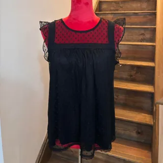 Photo of Dotted mesh flutter sleeve