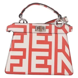Photo of Fendi Leather Mini Peek A Boo Handbag White