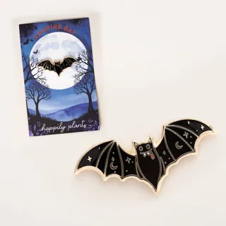 Photo of Vampire Bat Hard Enamel Lapel Pin – Gothic & Halloween