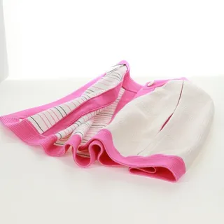 Photo of Chanel Cape Poncho Cotton White Pink Jacket