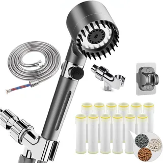 Photo of Filtered Shower Head with Handheld High Pressure 3 Spray Modes Water Softener