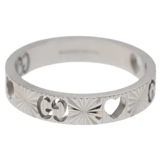 Photo of Gucci Heart Ring K18 Silver Gold (750) 4.4g (18k) Silver
