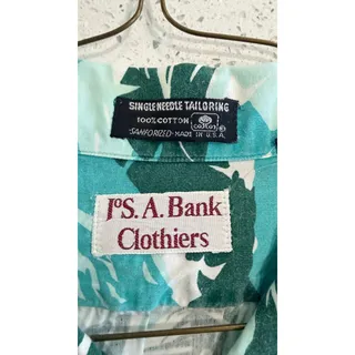 Photo of Vintage Jos. A. Bank Hawaiian Shirt Size Large Mens Made in USA