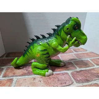 Photo of Playskool Heroes Hasbro JURASSIC WORLD JW Green T-Rex Dinosaur Figure WORKS!