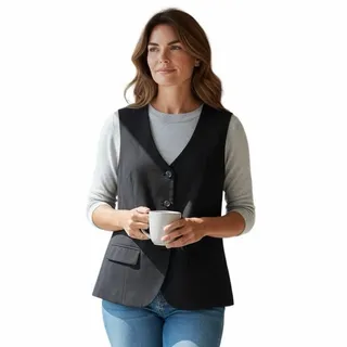 Photo of A New Day Women’s Carefree Crepe Vest Size Large Black