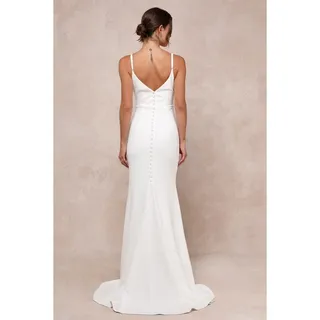 Photo of NWOT Lulus Feeling of Forever White Sleeveless Mermaid Maxi Dress Women's Medium
