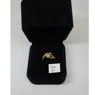 Photo of VTG Park Lane Size 6 "Finesse Ring  Crystal Retired in Black Velvet Box NOS NEW