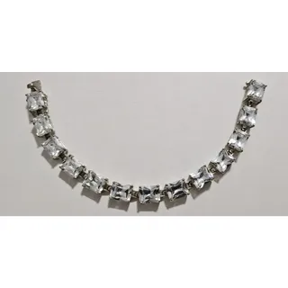 Photo of Cubic Zirconia Tennis Link Silver Bracelet