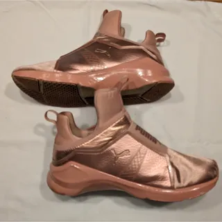 Photo of Puma Pink Metallic Slip-On High Top Sneakers 8.5 M