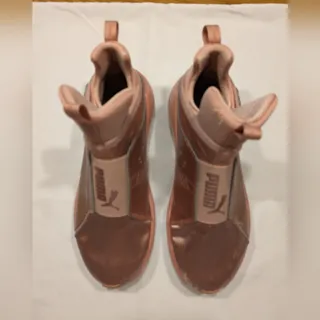Photo of Puma Pink Metallic Slip-On High Top Sneakers 8.5 M