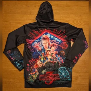 Photo of Stranger Things 3 Unisex Hoodie with Front Pocket Youth/Juniors XS