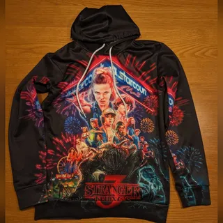 Photo of Stranger Things 3 Unisex Hoodie with Front Pocket Youth/Juniors XS