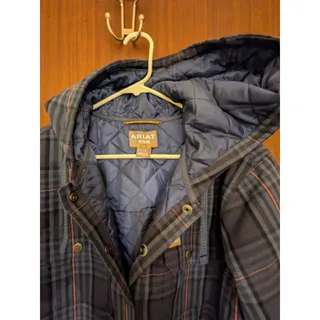 Photo of Ariat Rebar Blue Plaid Quilted Jacket Women's M NWT