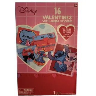 Photo of Disney Stitch & Angel 16 Valentines w/Jumbo Stickers NEW Home School Teacher  7 Boxes