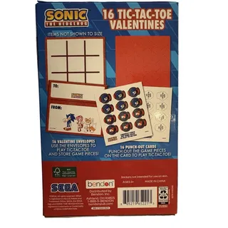 Photo of Sonic Hedgehog 16 Tic Tac Toe Valentines NEW Home School Teacher 4 Boxes