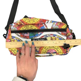 Photo of 40s & Shorties White Zodiac Astrology Yellow Blue Side Hip Belt Bag Fanny Pack