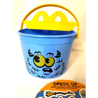 Photo of Copied - NEW! 2024 MCDONALD'S MCDONALDS HAPPY MEAL BLUE BOO BUCKET w STICKERS
