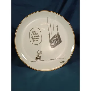 Photo of Johnny Hart B.C. Give Me a Sign Limited Edition Collector Plate Baranyk Design