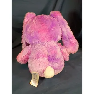 Photo of Build-A-Bear Heartable Bunny 17" Pink Purple Tie Dye Glitter Heart Plush